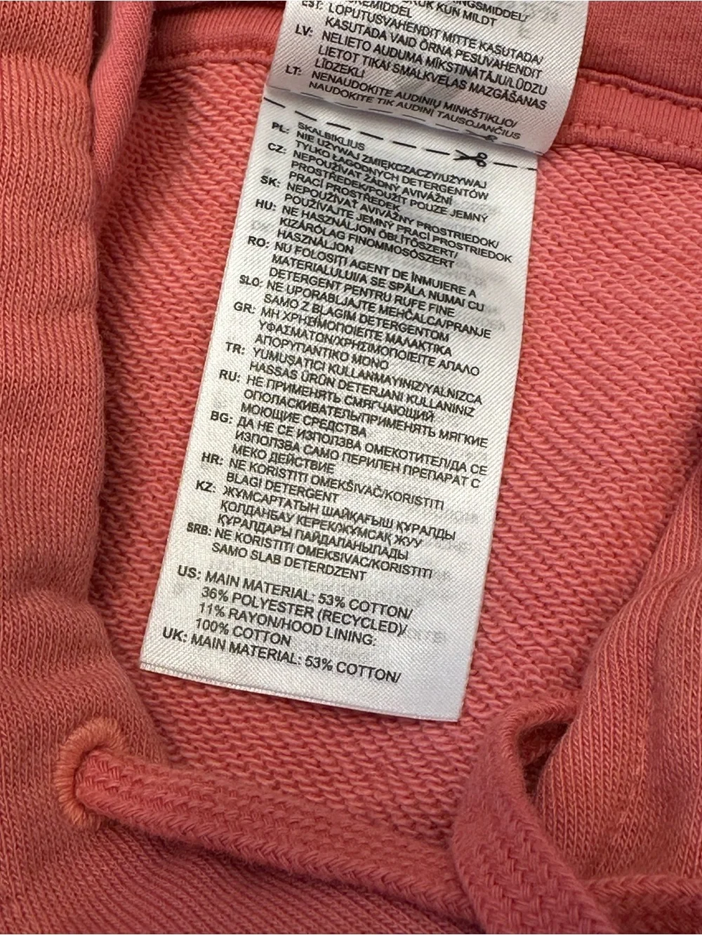 Adidas Cropped Hoodie XS Hazy Rose Pink 3-Stripes Athleisure Sweatshirt - Picture 6 of 11